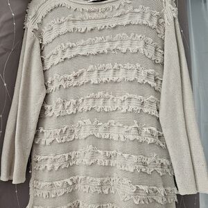 Fabiana Filippi Women's Cream Sweater with Fringe Details‎